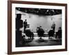 Presidential Candidates Senator John Kennedy and Rep. Richard Nixon Standing at Lecterns Debating-Francis Miller-Framed Photographic Print