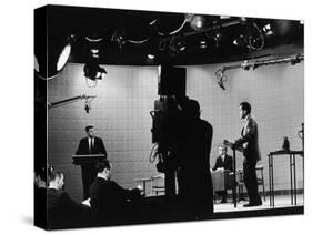 Presidential Candidates Senator John Kennedy and Republican Rep. Richard Nixon Debating-Paul Schutzer-Stretched Canvas