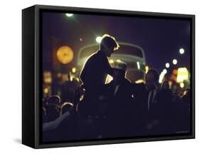 Presidential Contender Bobby Kennedy Campaigning-Bill Eppridge-Framed Stretched Canvas