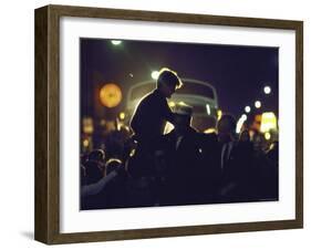 Presidential Contender Bobby Kennedy Campaigning-Bill Eppridge-Framed Photographic Print