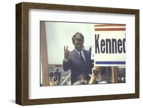 Presidential Contender Bobby Kennedy Campaigning-Bill Eppridge-Framed Photographic Print