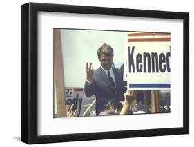 Presidential Contender Bobby Kennedy Campaigning-Bill Eppridge-Framed Photographic Print