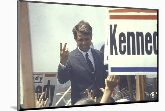 Presidential Contender Bobby Kennedy Campaigning-Bill Eppridge-Mounted Photographic Print