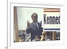 Presidential Contender Bobby Kennedy Campaigning-Bill Eppridge-Framed Photographic Print