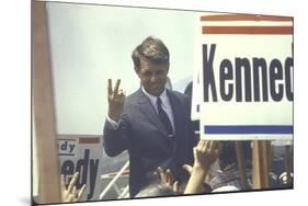 Presidential Contender Bobby Kennedy Campaigning-Bill Eppridge-Mounted Premium Photographic Print