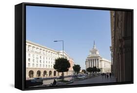 Presidential Palace, Ploshtad Nezavisimost, Former Communist Party Head Quarters-Giles Bracher-Framed Stretched Canvas