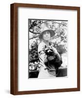 Presidential Pet, Mrs. Coolidge with Rebecca-Science Source-Framed Giclee Print