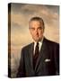 Presidential Portait of Lyndon Baines Johnson-Stocktrek Images-Stretched Canvas