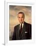 Presidential Portait of Lyndon Baines Johnson-Stocktrek Images-Framed Art Print