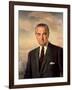 Presidential Portait of Lyndon Baines Johnson-Stocktrek Images-Framed Art Print