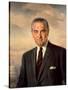 Presidential Portait of Lyndon Baines Johnson-Stocktrek Images-Stretched Canvas