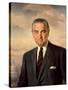 Presidential Portait of Lyndon Baines Johnson-Stocktrek Images-Stretched Canvas