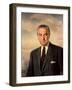 Presidential Portait of Lyndon Baines Johnson-Stocktrek Images-Framed Art Print