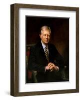 Presidential Portrait of Jimmy Carter-Stocktrek Images-Framed Art Print