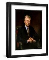 Presidential Portrait of Jimmy Carter-Stocktrek Images-Framed Art Print