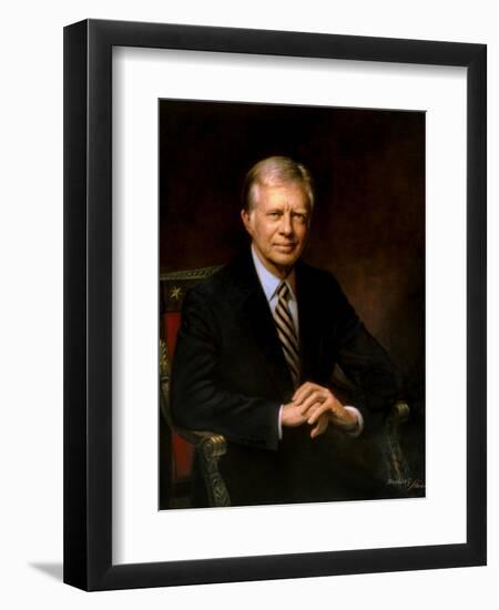 Presidential Portrait of Jimmy Carter-Stocktrek Images-Framed Art Print