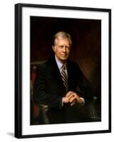 Presidential Portrait of Jimmy Carter-Stocktrek Images-Framed Art Print