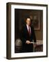 Presidential Portrait of President George H.W. Bush-Stocktrek Images-Framed Art Print