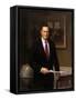 Presidential Portrait of President George H.W. Bush-Stocktrek Images-Framed Stretched Canvas