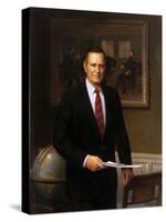 Presidential Portrait of President George H.W. Bush-Stocktrek Images-Stretched Canvas