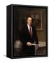 Presidential Portrait of President George H.W. Bush-Stocktrek Images-Framed Stretched Canvas