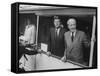 Presidential Yacht Cruising on Potomac River with Pres. John F. Kennedy and Harold Macmillan Aboard-Ed Clark-Framed Stretched Canvas
