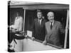 Presidential Yacht Cruising on Potomac River with Pres. John F. Kennedy and Harold Macmillan Aboard-Ed Clark-Stretched Canvas