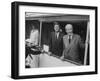 Presidential Yacht Cruising on Potomac River with Pres. John F. Kennedy and Harold Macmillan Aboard-Ed Clark-Framed Photographic Print