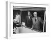 Presidential Yacht Cruising on Potomac River with Pres. John F. Kennedy and Harold Macmillan Aboard-Ed Clark-Framed Photographic Print