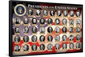 Presidents of the United States (2016 Edition) Educational Poster Print-null-Framed Poster