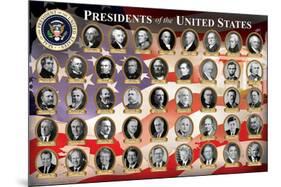 Presidents of the United States (2016 Edition) Educational Poster Print-null-Mounted Poster