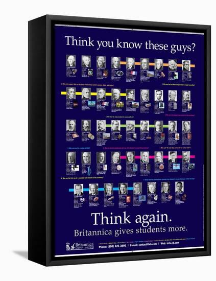 Presidents-Encyclopaedia Britannica-Framed Stretched Canvas