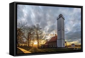 Presque Isle Lighthouse-5fishcreative-Framed Stretched Canvas