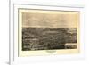 Presque Isle, Maine - Panoramic Map-Lantern Press-Framed Premium Giclee Print