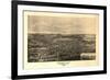 Presque Isle, Maine - Panoramic Map-Lantern Press-Framed Premium Giclee Print