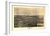 Presque Isle, Maine - Panoramic Map-Lantern Press-Framed Premium Giclee Print