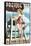 Presque Isle, Pennsylvania - Pinup Girl Lifeguard-Lantern Press-Framed Stretched Canvas
