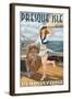 Presque Isle, Pennsylvania - Pinup Girl Sailing-Lantern Press-Framed Art Print