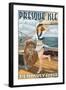 Presque Isle, Pennsylvania - Pinup Girl Sailing-Lantern Press-Framed Art Print