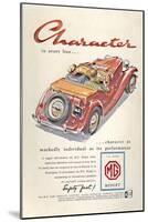 Press Advertisement for the MG Midget, 1950s-Laurence Fish-Mounted Giclee Print