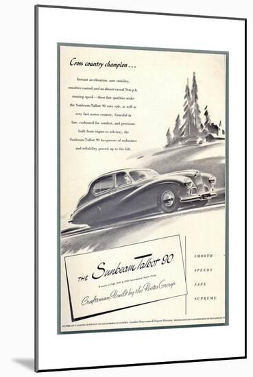 Press Advertisement for the Sunbeam Talbot, 1950s-Laurence Fish-Mounted Giclee Print