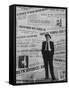Press Agent Harry Brand Posing for a Picture-Allan Grant-Framed Stretched Canvas