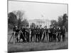 Press Correspondents and Photographers on White House Lawn-null-Mounted Photographic Print