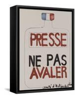 Presse : ne pas avaler-null-Framed Stretched Canvas