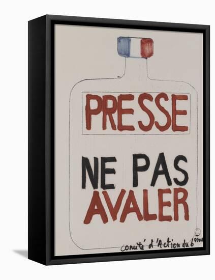 Presse : ne pas avaler-null-Framed Stretched Canvas