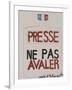 Presse : ne pas avaler-null-Framed Giclee Print