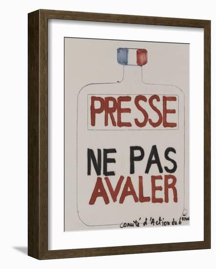 Presse : ne pas avaler-null-Framed Giclee Print