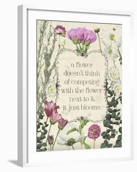 Pressed Floral Quote III-null-Framed Art Print