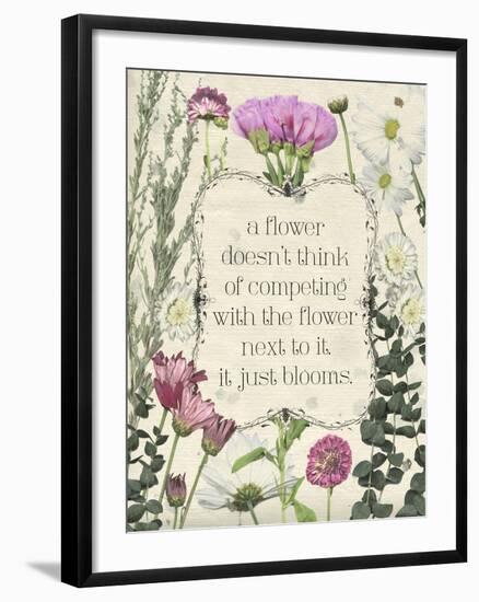 Pressed Floral Quote III-null-Framed Art Print