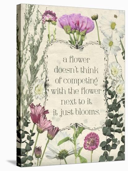 Pressed Floral Quote III-null-Stretched Canvas